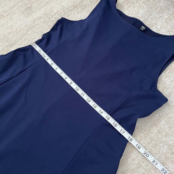 Uniqlo Airism Blue Sleeveless Dress With Pockets L - Picture 6 of 11